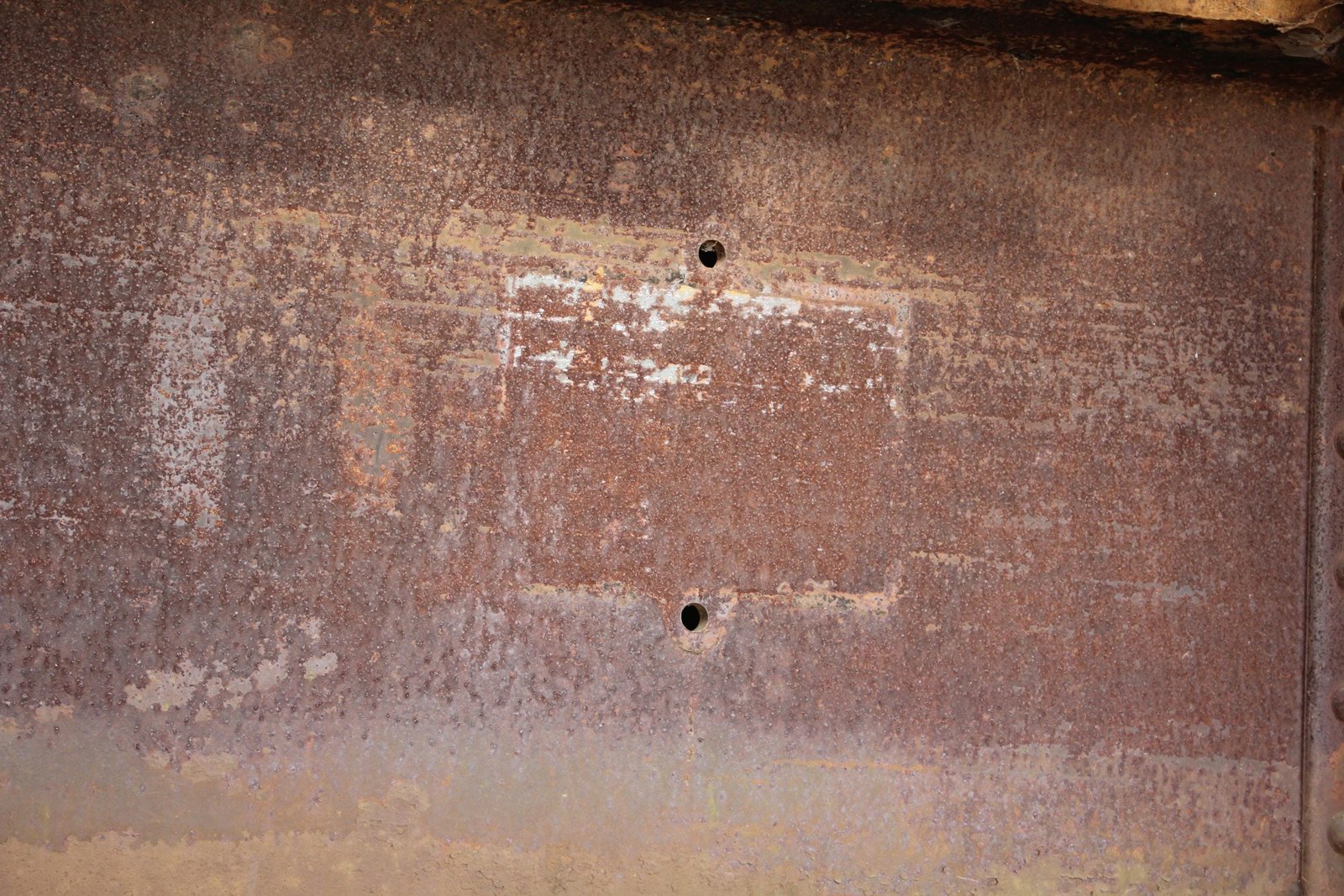 Missing plaque, east span